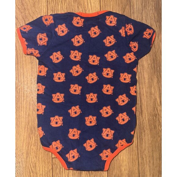 UA University of Auburn 2 Tone All Over Print Third Street Baby Outfit Size 6 mo - Picture 4 of 4